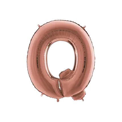 Ballon aluminium letter Q Roségoud 102cm