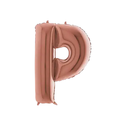 Ballon aluminium letter P Roségoud 102cm