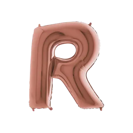 Ballon aluminium letter R Roségoud 102cm