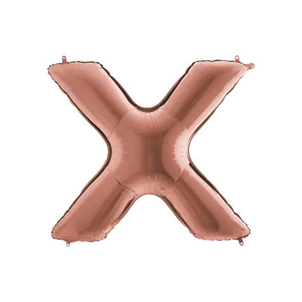 Ballon aluminium letter X Roségoud 102cm