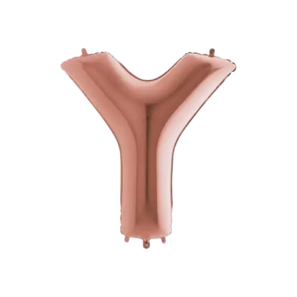 Ballon aluminium letter Y Roségoud 102cm