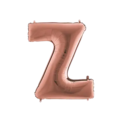 Ballon aluminium letter Z Roségoud 102cm