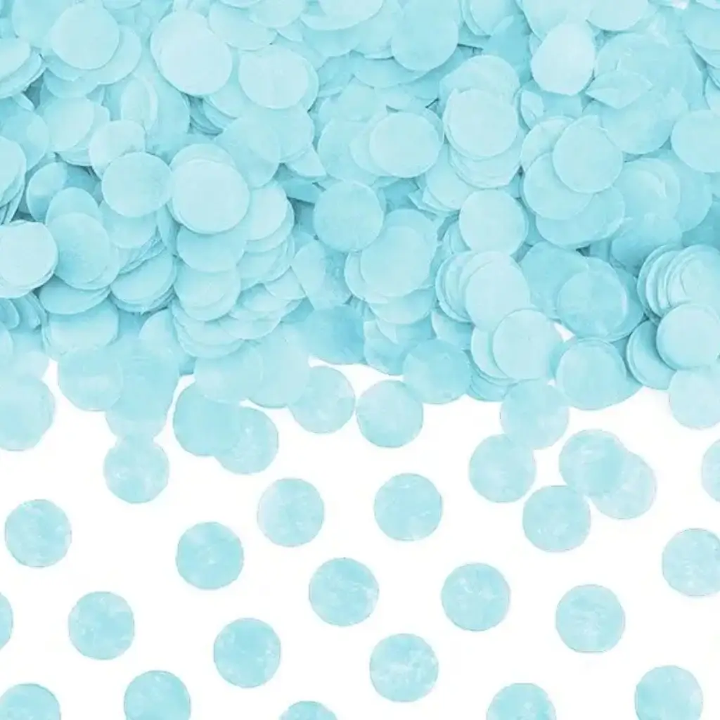 Lichtblauwe ronde confetti (15gr)