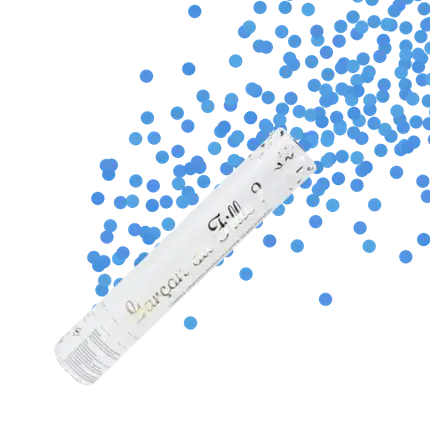 Gender Reveal Blauw confetti pistool
