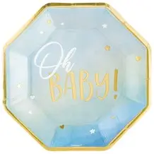 Oh Baby Boy papieren bord (set van 8)