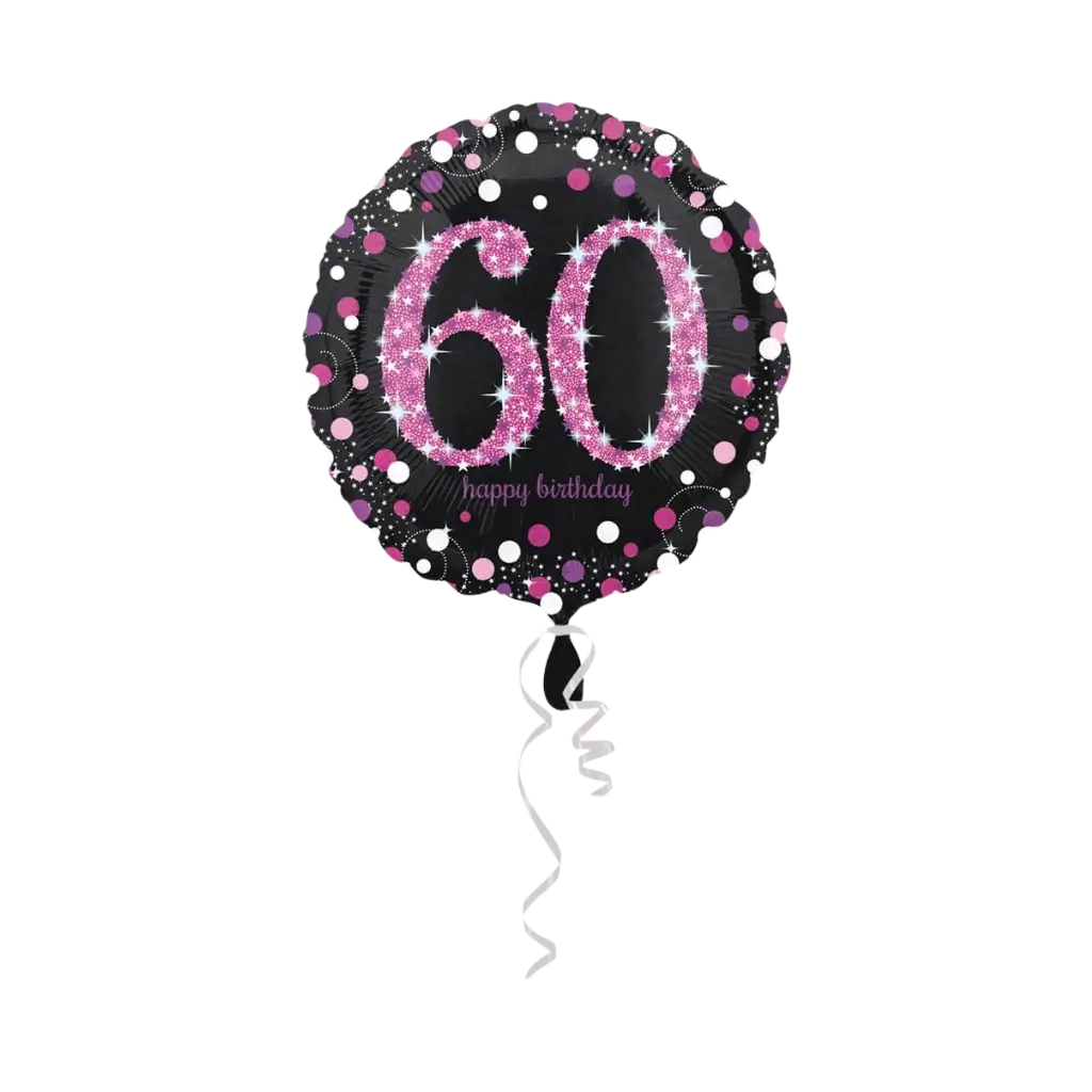 60ste verjaardag ballon roze