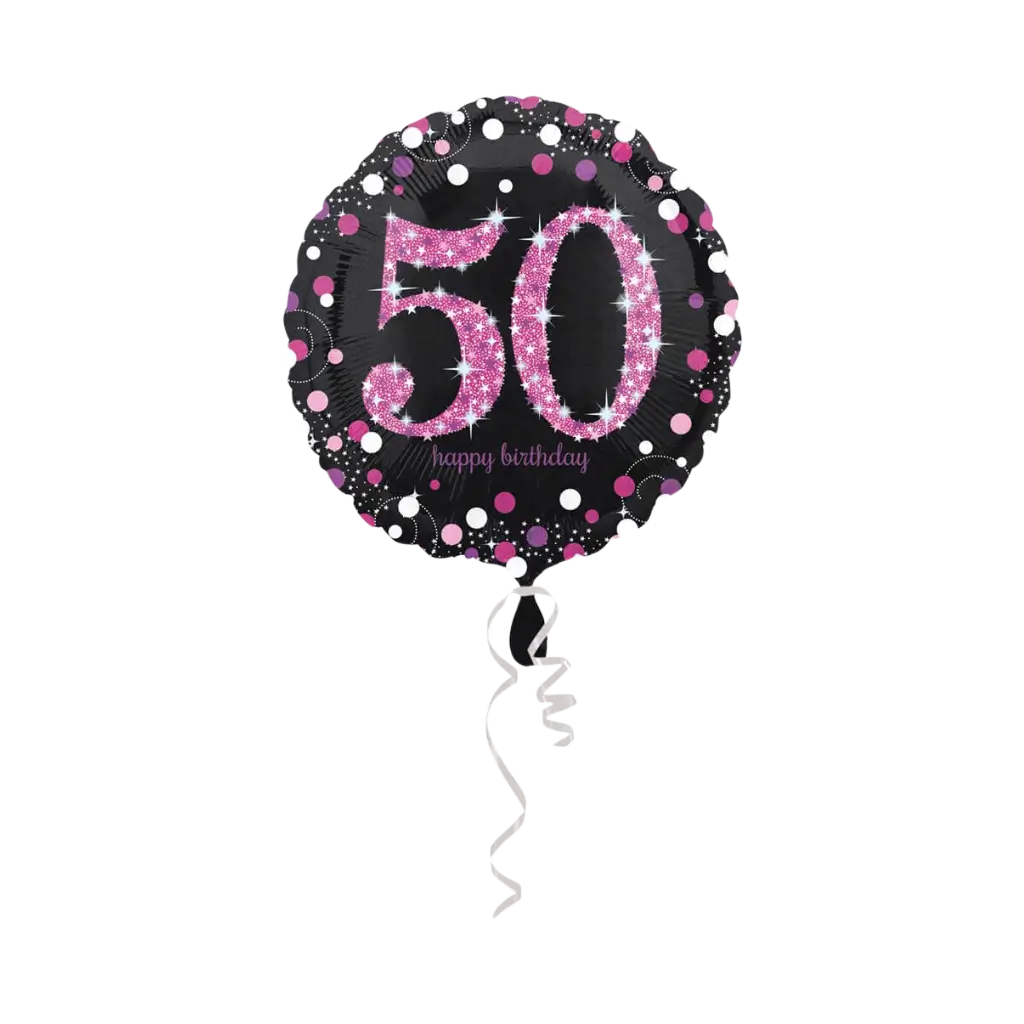 50ste verjaardag ballon roze