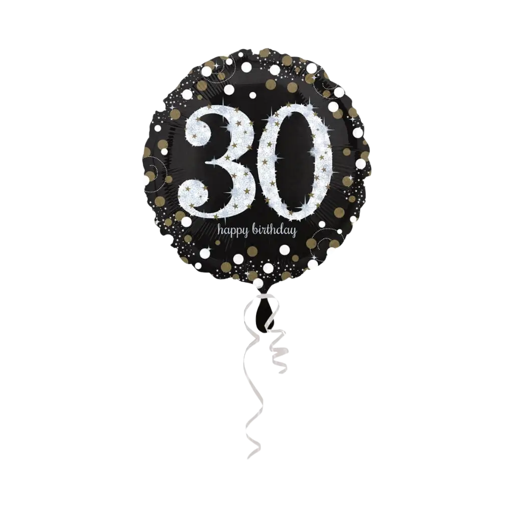 30 jaar jubileum ballon zilver