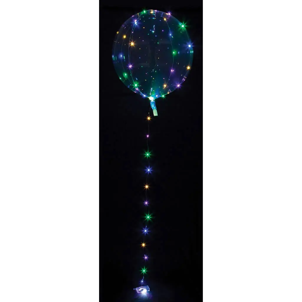 Veelkleurige LED lichtballon ø40cm
