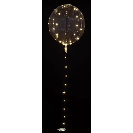 Transparante witte LED lichtballon ø40cm