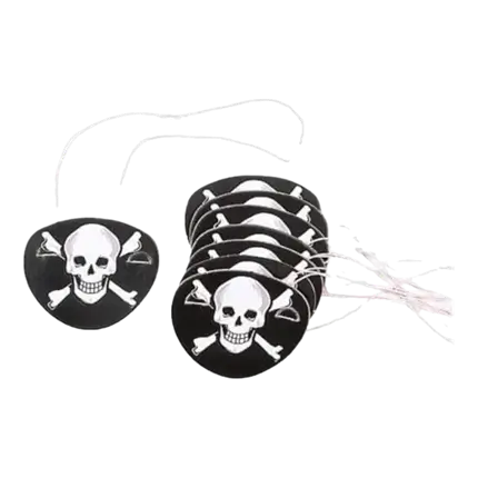 Papieren piraten ooglapje (set van 12)