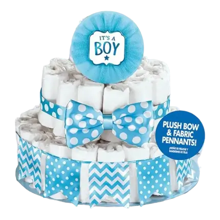 Taartdecoratie kit voor Baby Shower Boy (4 stuks)