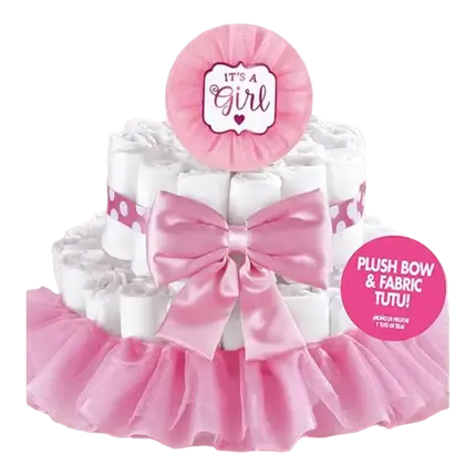 Taartdecoratie kit voor Baby Shower Girl (4 stuks)