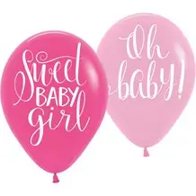 6 lieve baby meisjes ballonnen