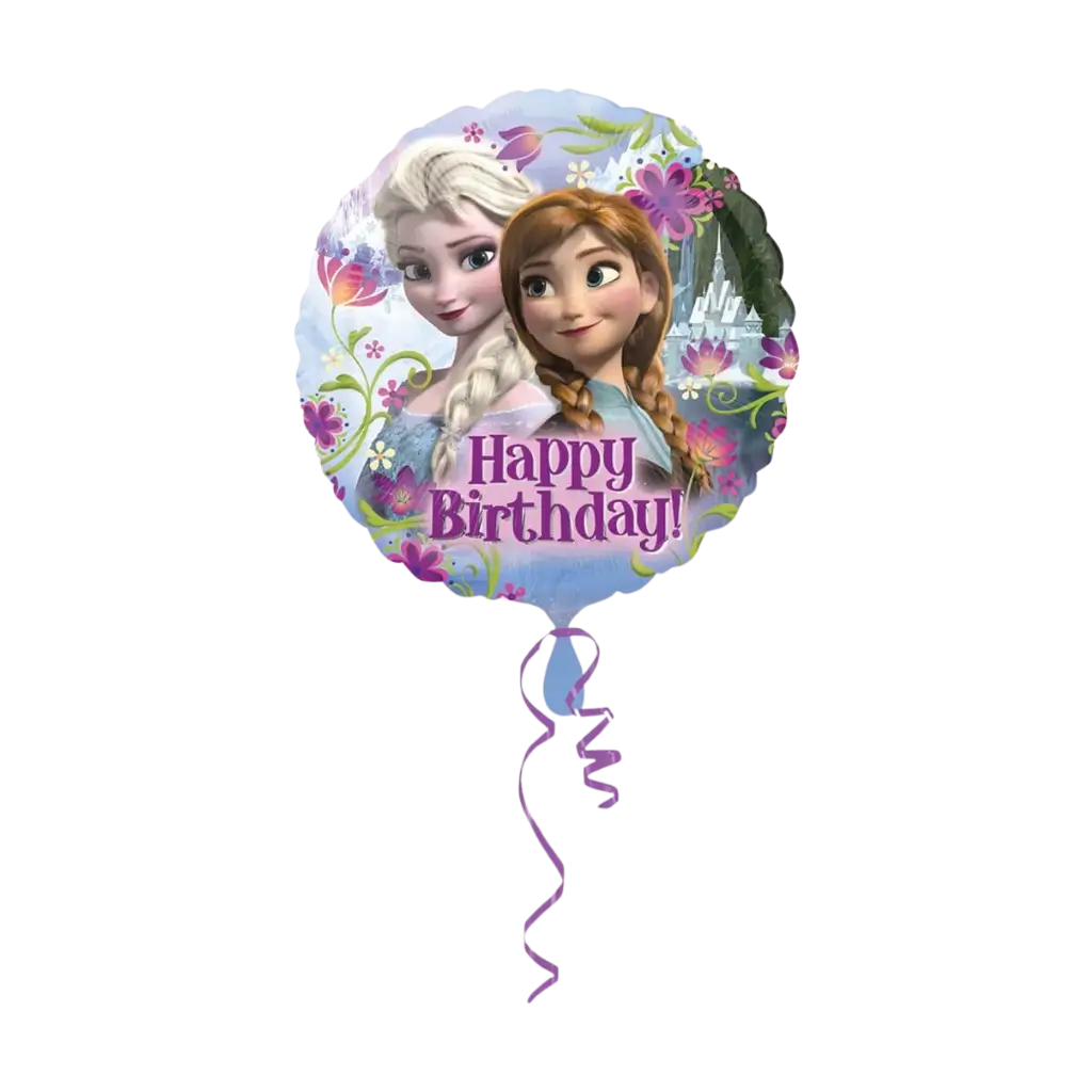Gelukkige Verjaardag Ballon Sneeuwkoningin ø43cm