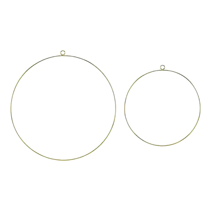 Gouden metalen Creoolse hangdecoraties (Set van 2)