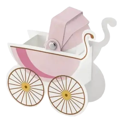 It's a Girl papieren kinderwagen doos (10 stuks)