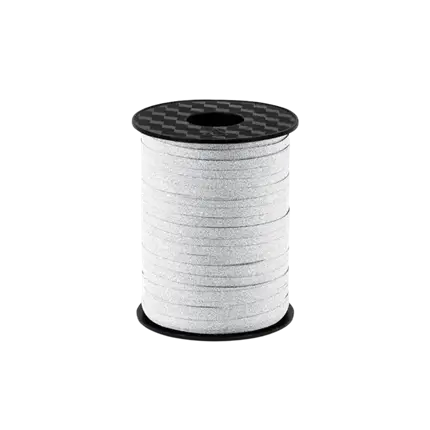 Zilver mat glitterlint 225 meter