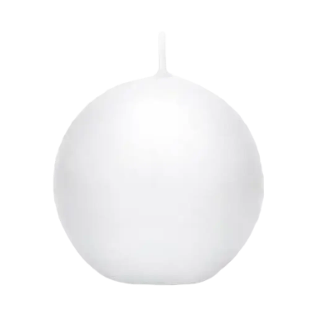 Ronde kaars wit mat ø 8cm