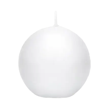 Ronde kaars wit mat ø 8cm