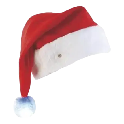 LUXE kerstmuts met lichtgevende pompon