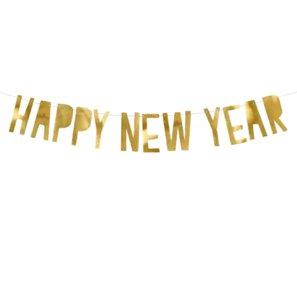 Gelukkig Nieuwjaar gouden slinger