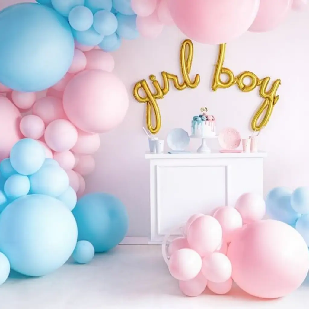 Reuze ronde ballon Lichtblauw Pastel ø100cm