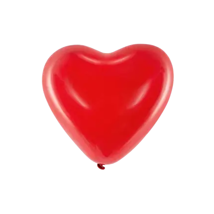 Set van 100 Pastel Rode Hart Ballonnen 25cm
