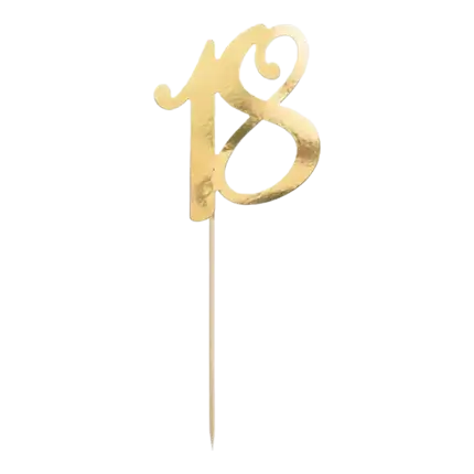 Taartdecoratie 18 goud