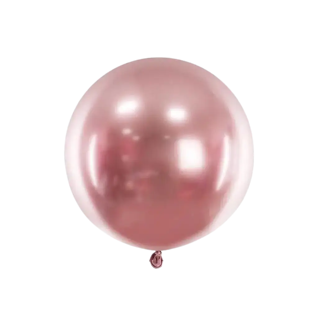 Ronde roze gouden metalen ballon ø60cm