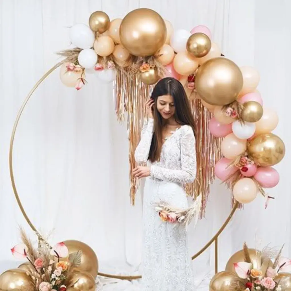 Ronde gouden metalen ballon ø60cm