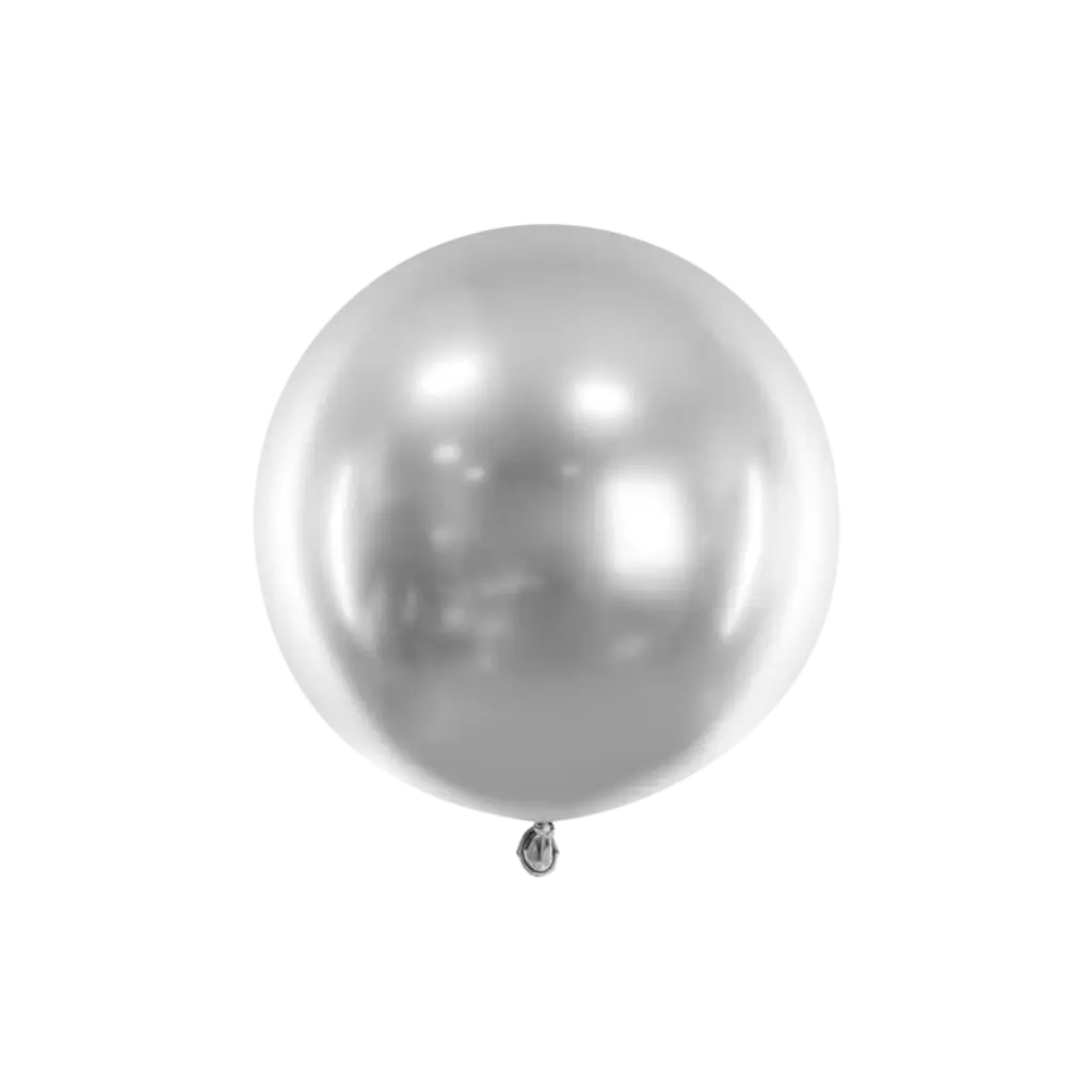Ronde zilveren ballon ø60cm