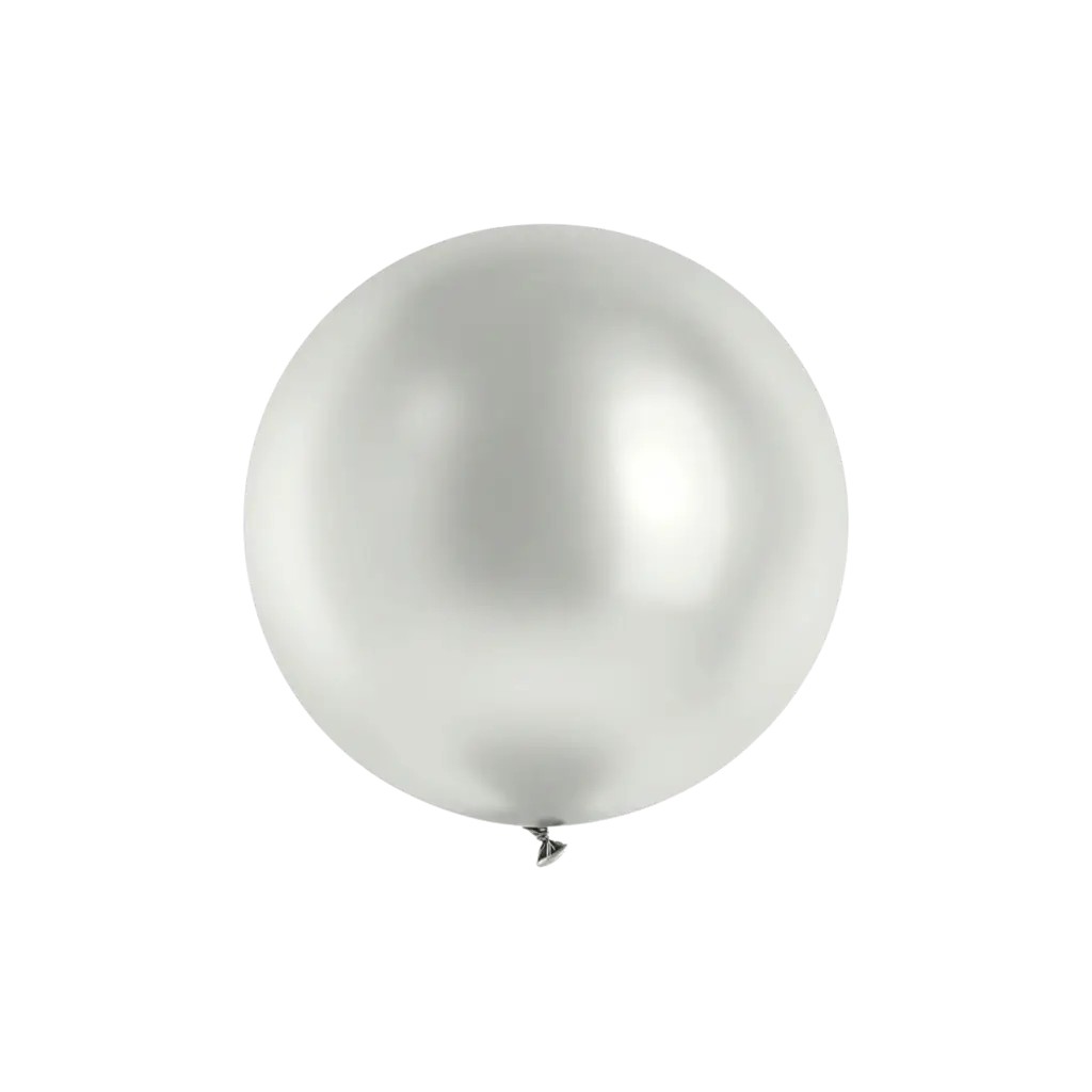 Ronde zilveren ballon ø60cm