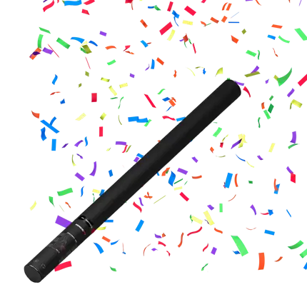 Handmatig confetti pistool 100% biologisch afbreekbaar 80cm