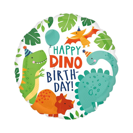 Gelukkige verjaardag dinosaurus ballon