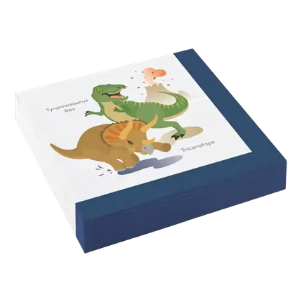 Dinosaurus papieren handdoekjes (set van 20)