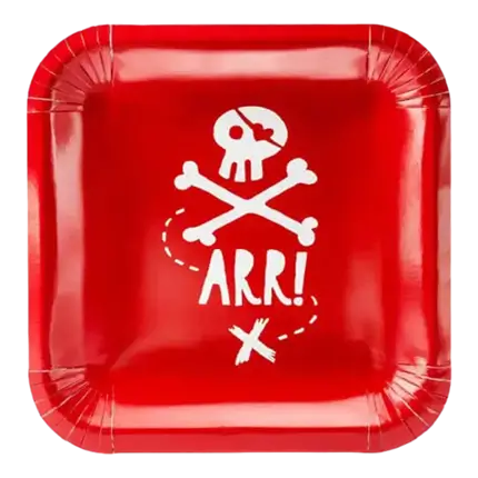 Piratenfeest papieren borden (set van 6)