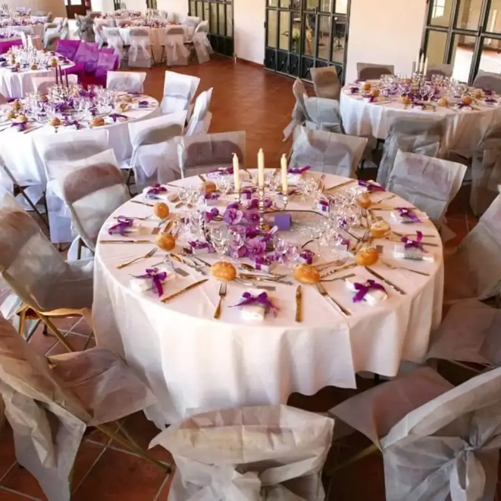 Rond wit non-woven tafelkleed ø240cm