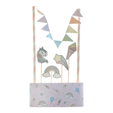 Roze Eenhoorn Taart Decoratie