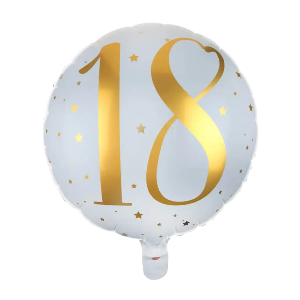 Bal Wit/Goud 18 jaar ø45cm