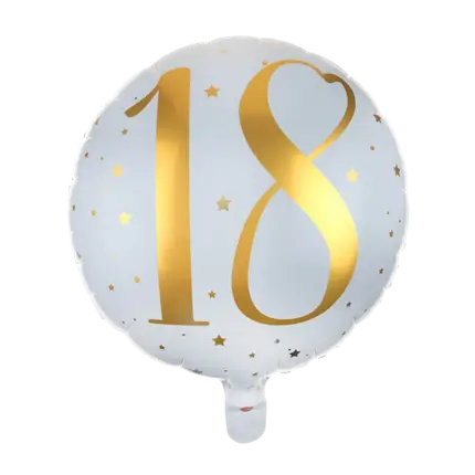 Bal Wit/Goud 18 jaar ø45cm