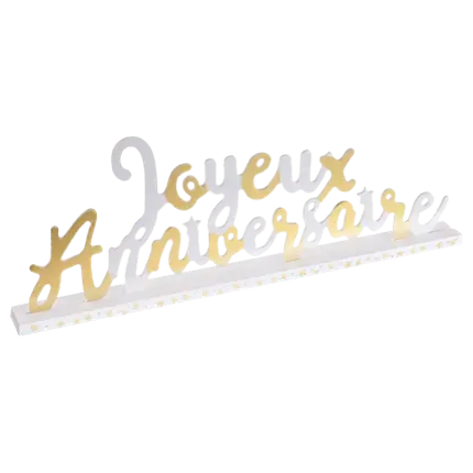 Verjaardagspresentje goud/wit