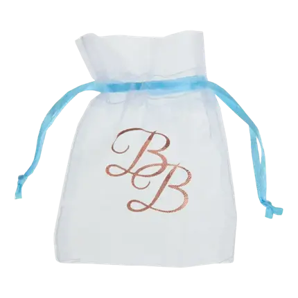 Organza BB Blauw Lint Zakje (Set van 6)
