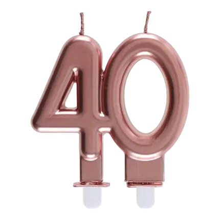 Kaars 40 jaar Roségoud