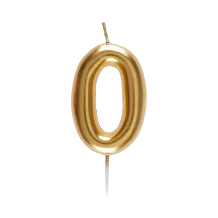 Kaars nummer 0 Gouden