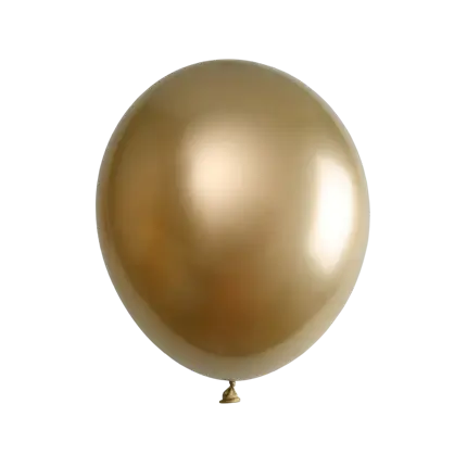 Biologisch afbreekbare ballon metallic goud (set van 6)