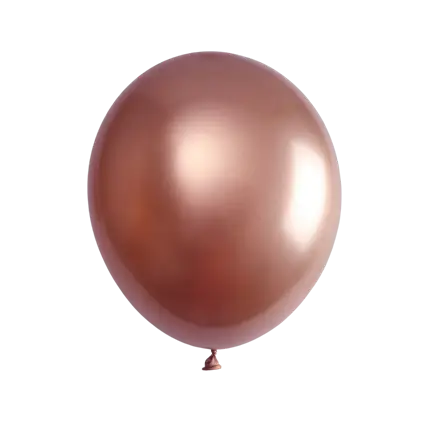 Biologisch afbreekbare ballon metallic roségoud (set van 6)