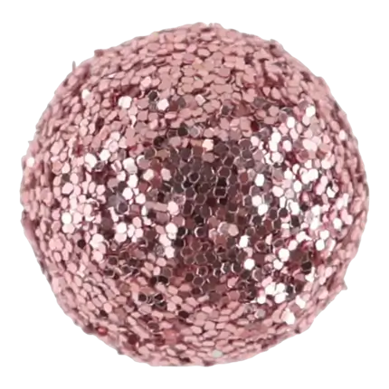 Mini roségouden glitterbal ø 1cm (set van 50)