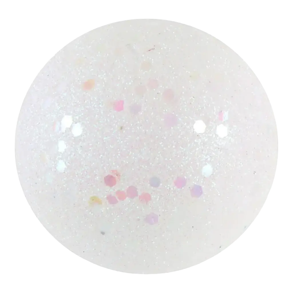 Mini witte iriserende glitterbal ø 1cm (set van 50)