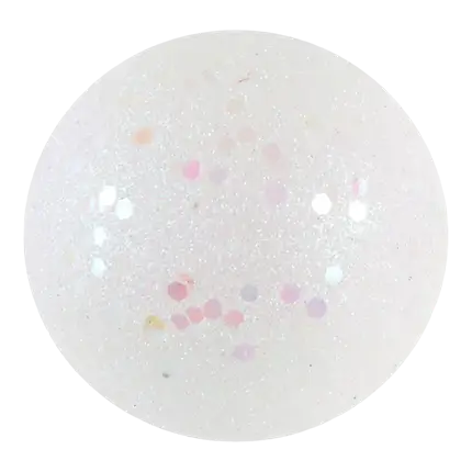 Mini witte iriserende glitterbal ø 1cm (set van 50)